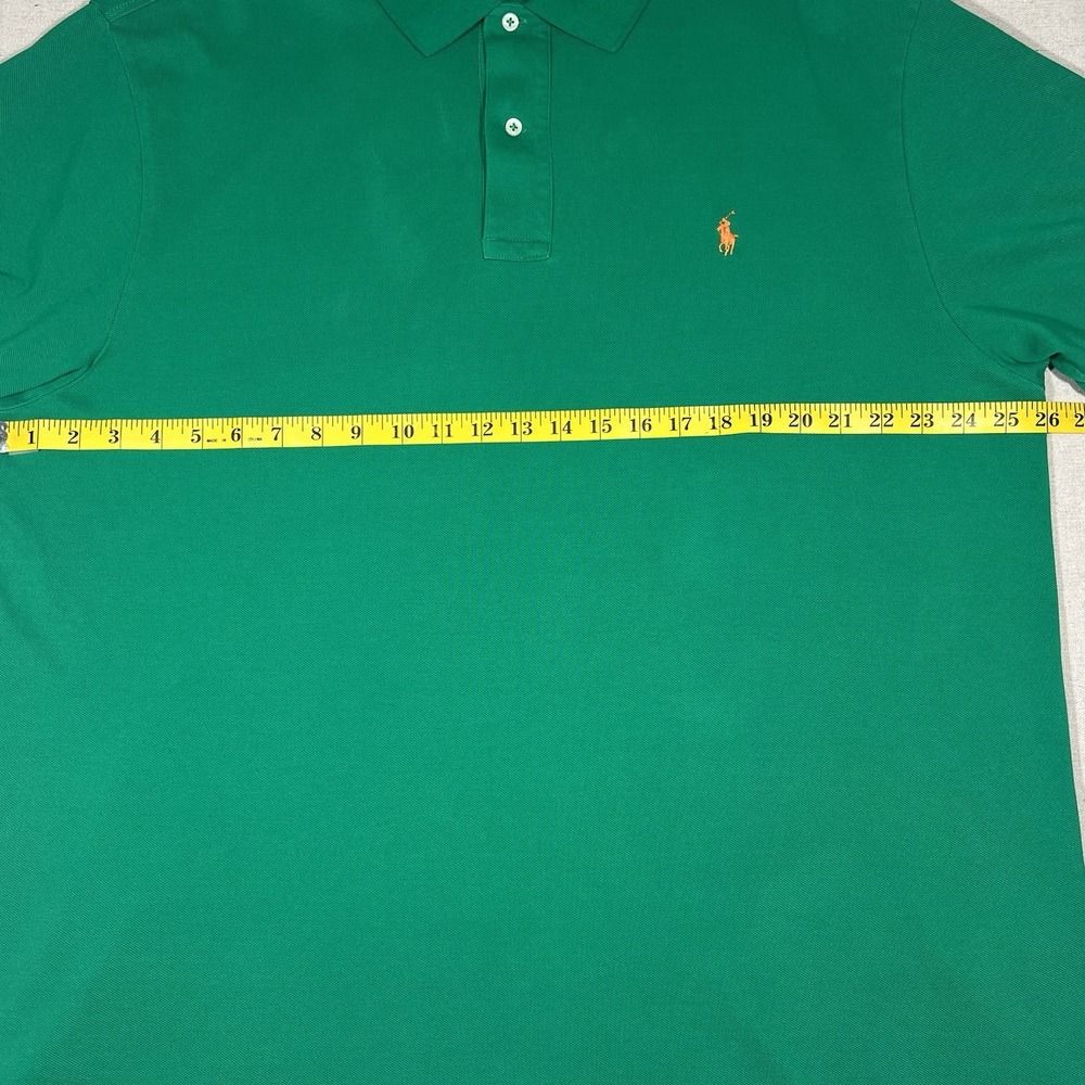 Polo Ralph Lauren Men's 2XB Green Shirt‎ Cotton Short Sleeves Orange Pony Preppy - Picture 7 of 10